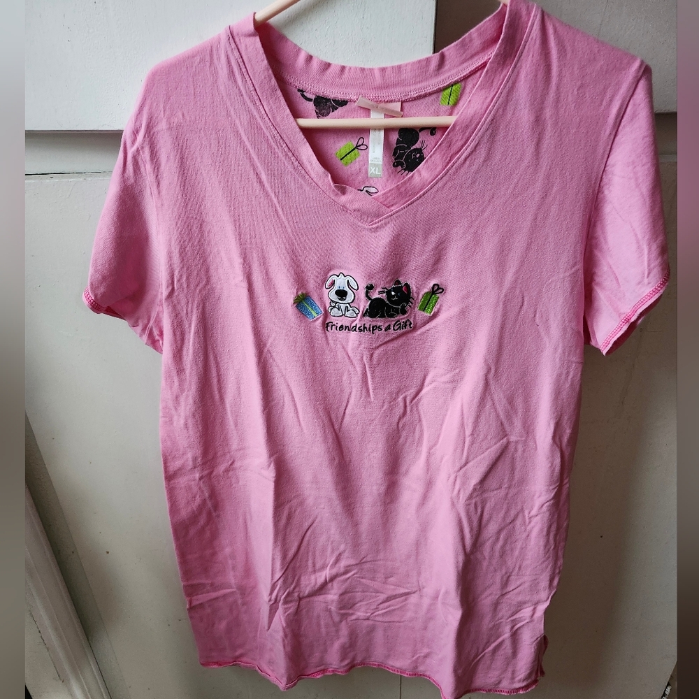 Steve Brand Sleepwear Friendships A Gift Design XL Pink